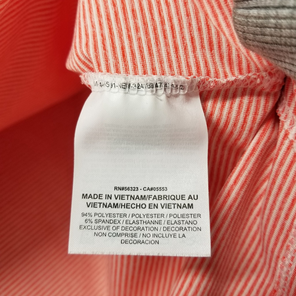 Nike Polo Shirt Mens SIze Large Orange Striped Southern Dunes Golf Course Logo - Picture 9 of 13